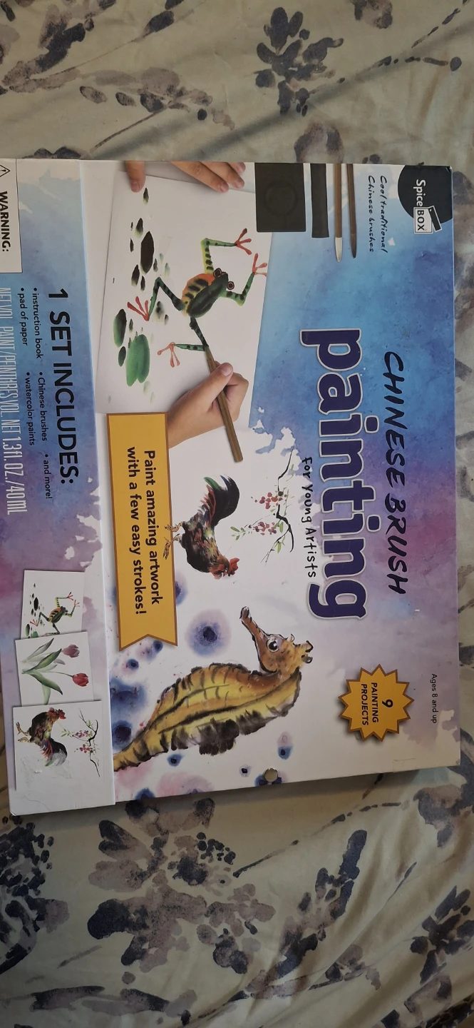 SpiceBox Chinese Brush Painting Set for Young Artists