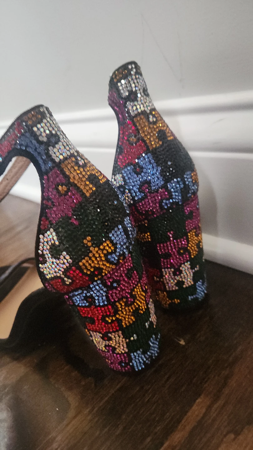 INC Sequin Embellished Block Heel Sandals - photo 4