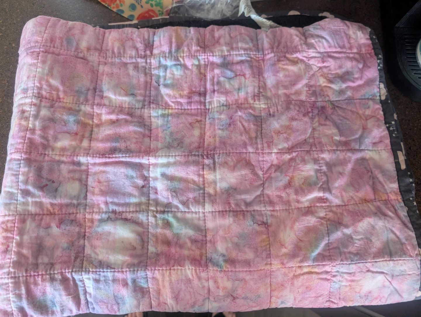 Hugged hippo weighted blanket