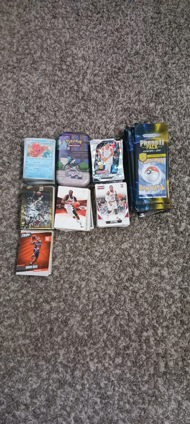 Pokemon & Basketball Trading Cards Lot