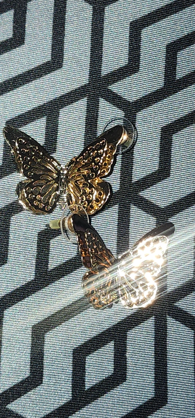 Gold Butterfly Stud Earrings