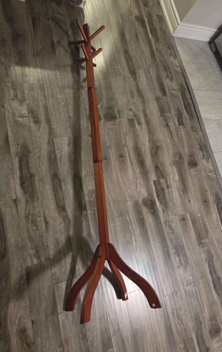 Wooden Hall Tree Coat Rack