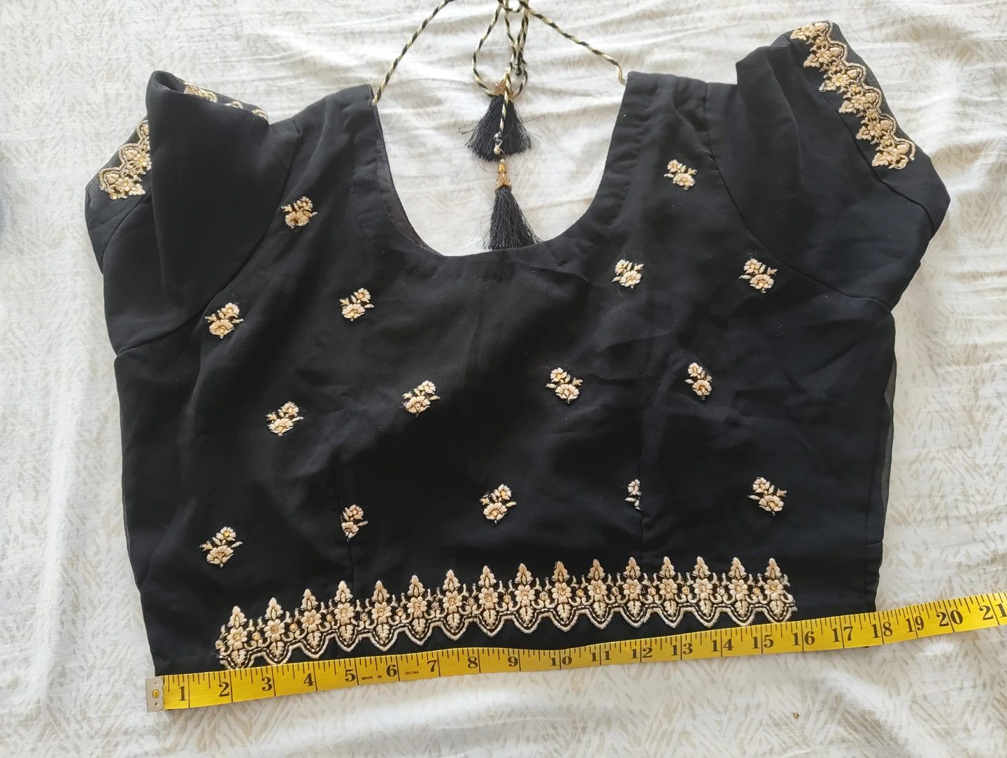 Brand New never worn Ready to wear Black Embroidered Blouse - photo 4