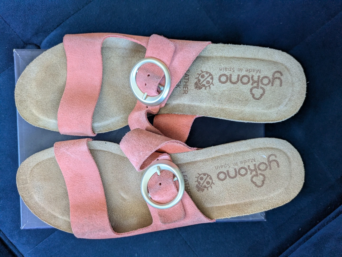 Yokono Pink Suede Wedge Sandals - Made in Spain size9