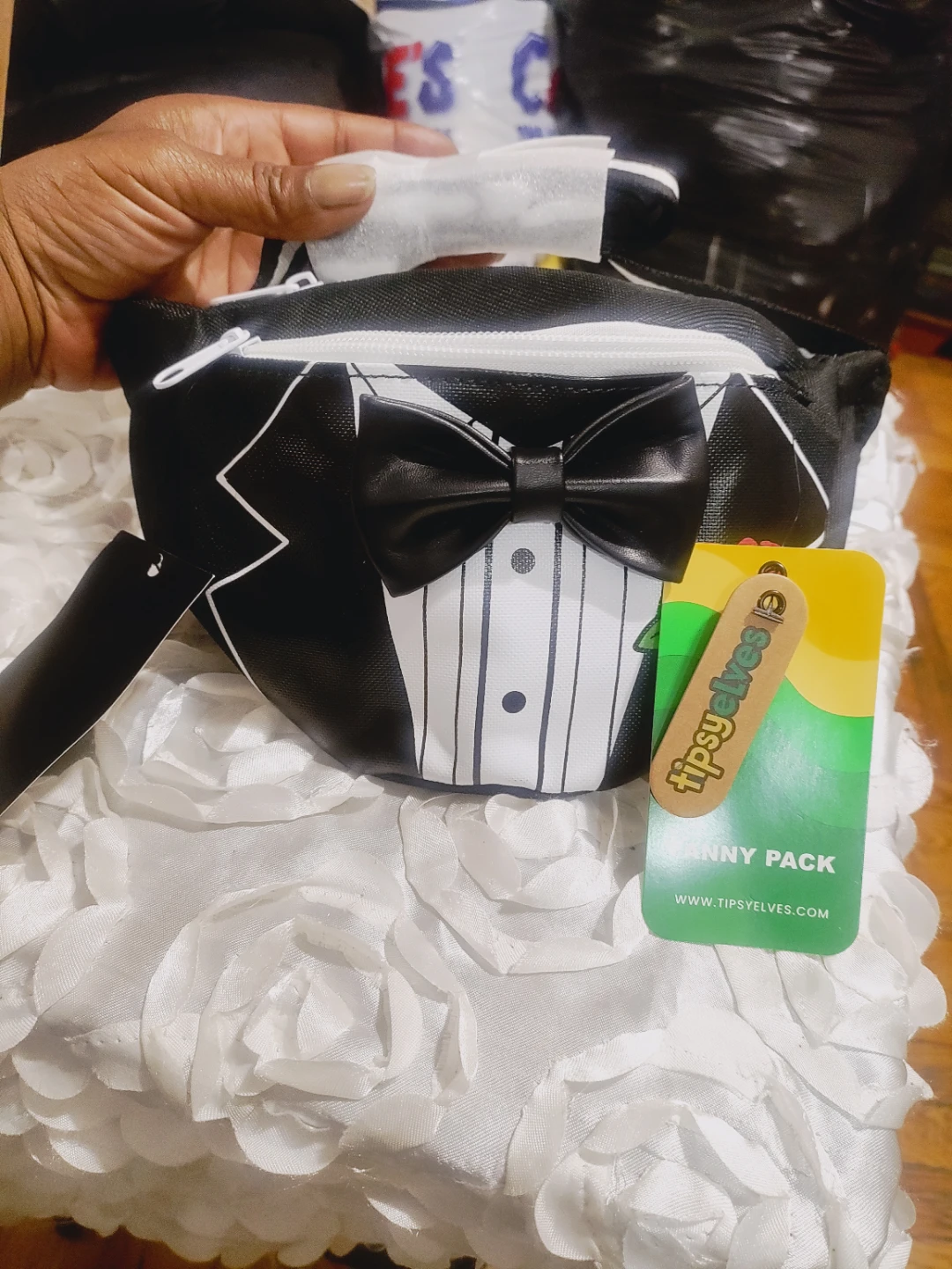 Fanny pack with a suit look new