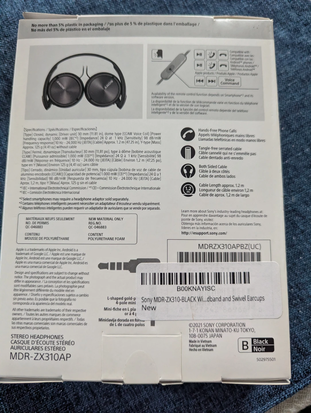 Sony MDR-ZX310AP Stereo Headphones - photo 2