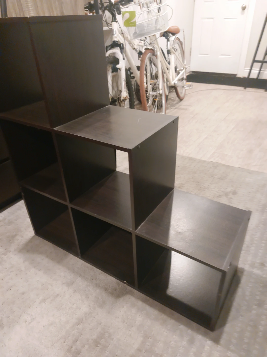 Dark Brown Storage Shelf Unit - photo 2