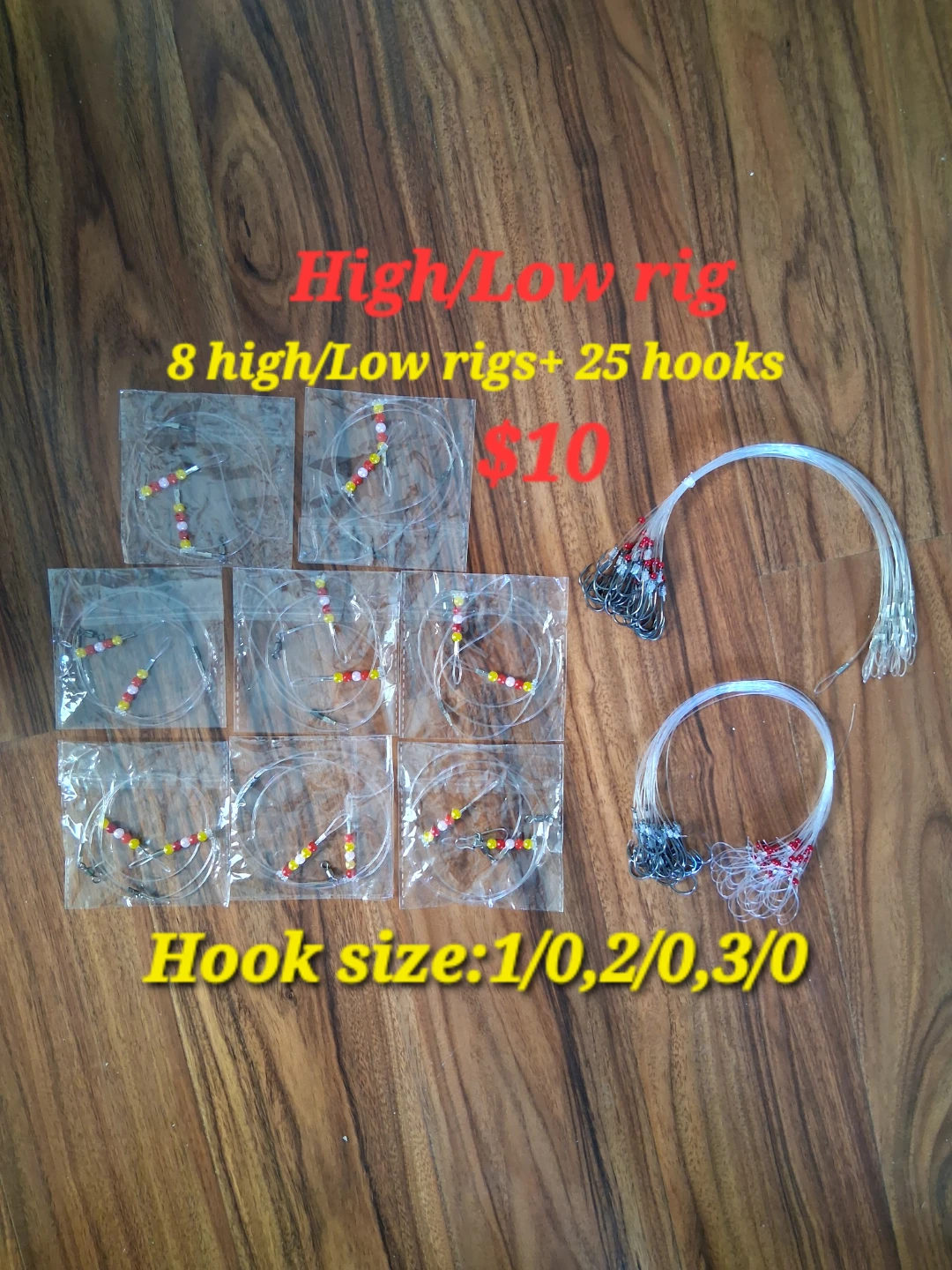 8 High/Low Rigs with 25 Hooks