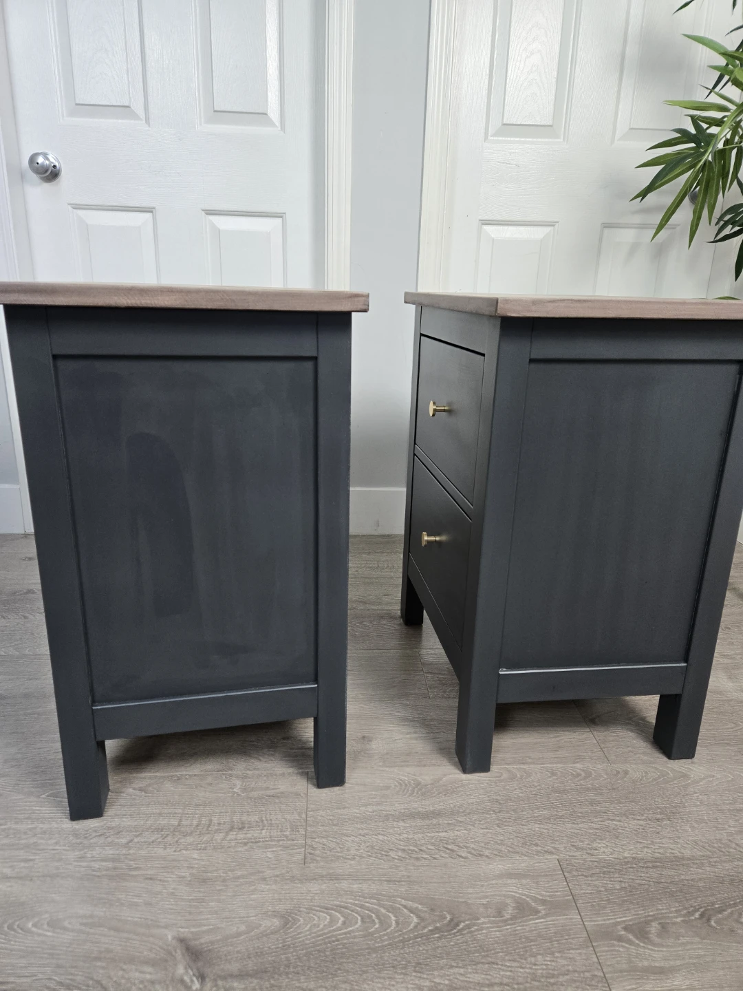 Set of 3 nightstand mini dresser newly refinished - photo 5