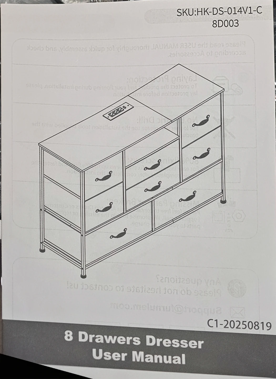 8 Drawers Dresser - Black Oak - photo 3