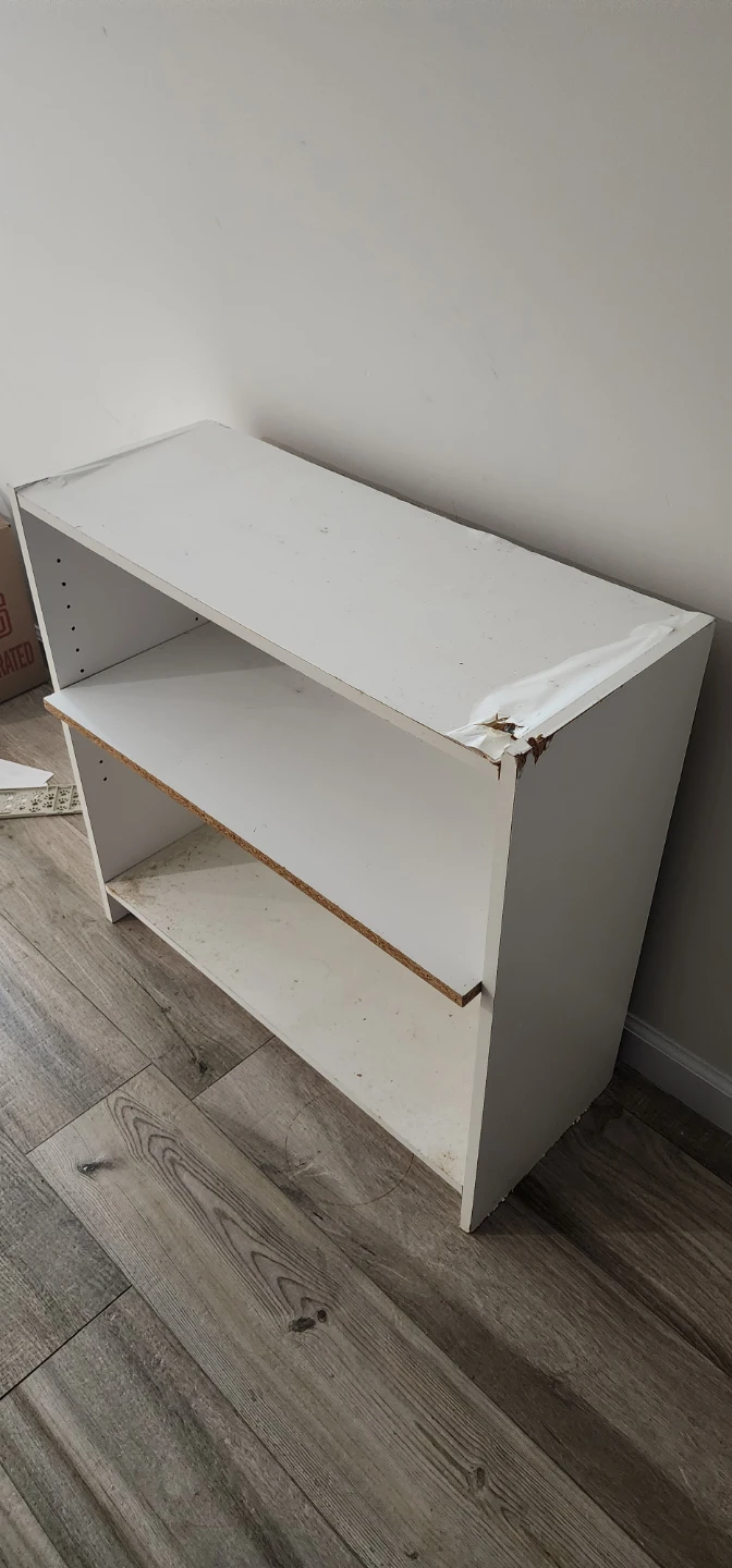 White 2-Shelf Bookcase