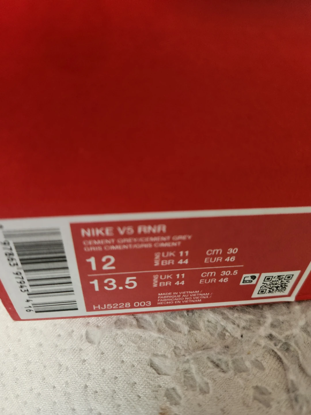 Nike V5 RNR "Cement Grey" Running Shoes - photo 3