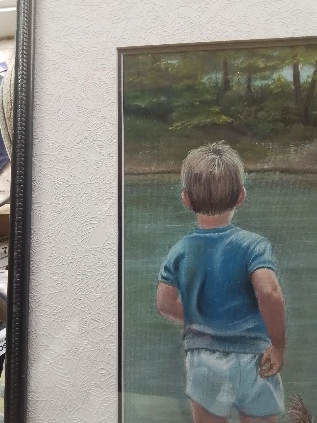 Original Painting by Helen Baradziej - Boy and Dogs by Water - photo 3