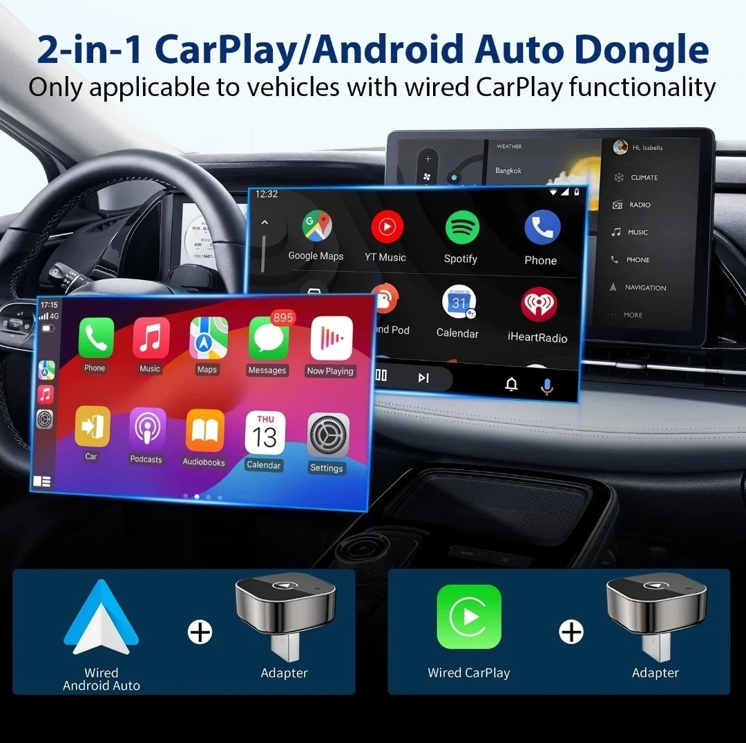 2-in-1 Wireless CarPlay & Android Auto Dongle - photo 3