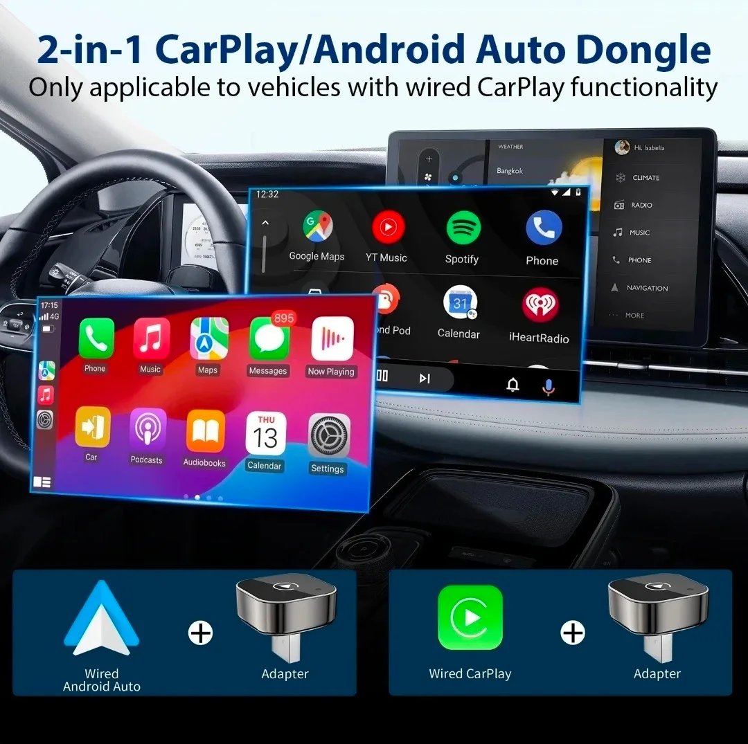2-in-1 Wireless CarPlay & Android Auto Dongle - photo 3