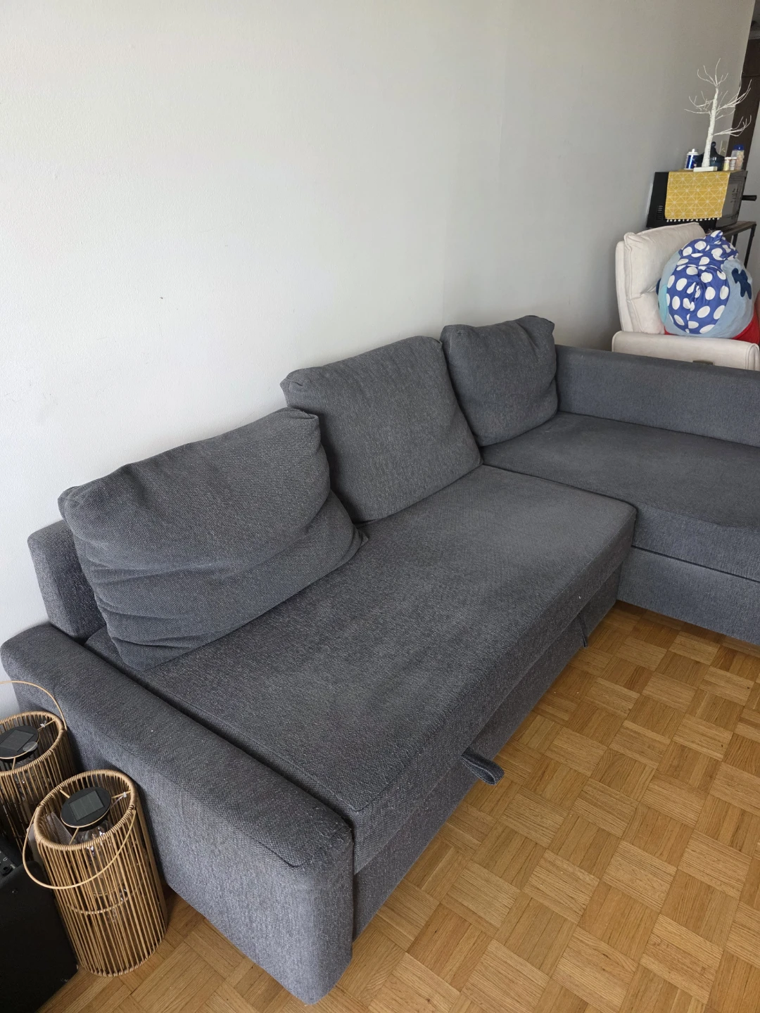 Grey Sectional Sofa Bed with Chaise - photo 5