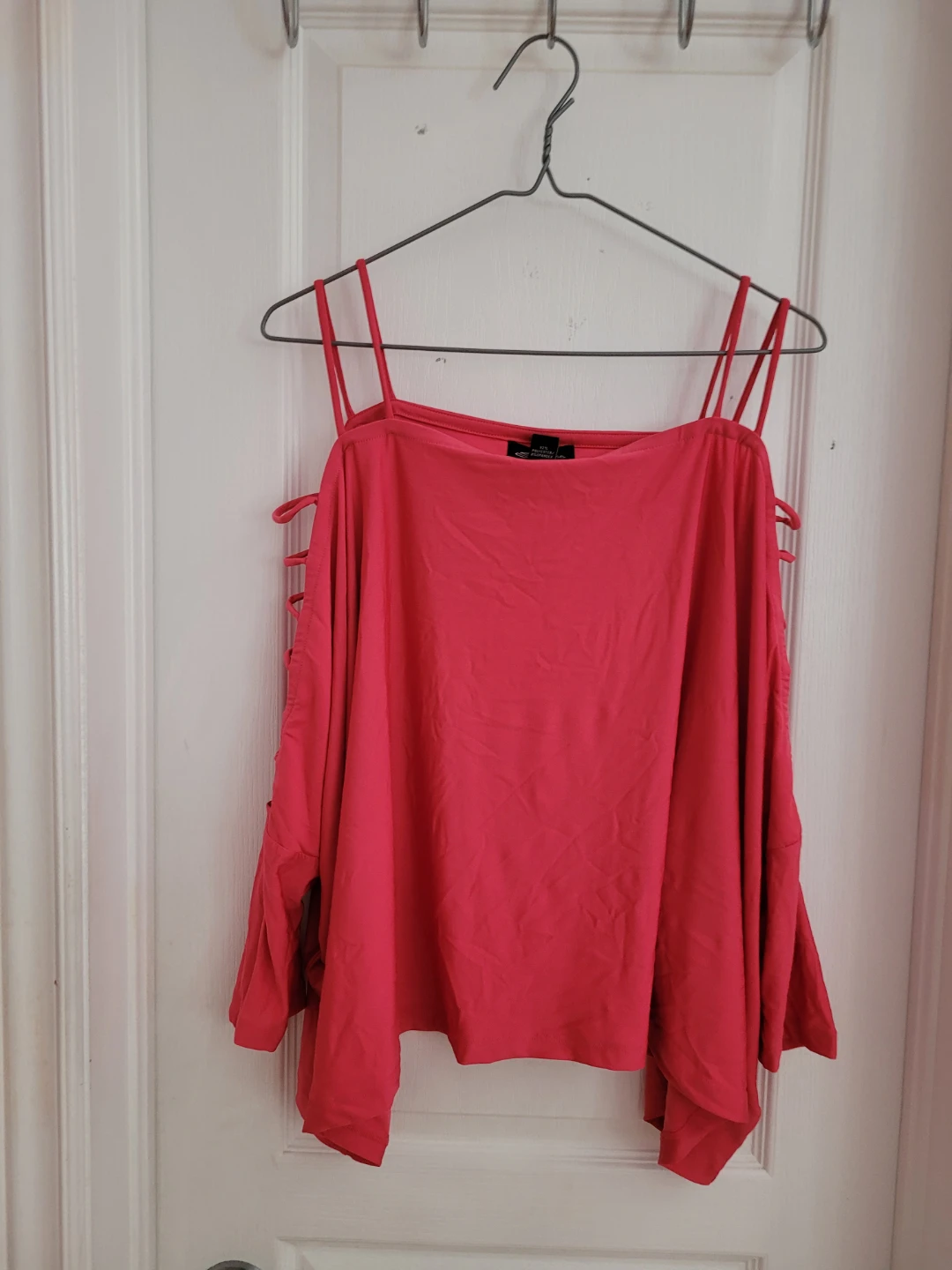 Pink Cold Shoulder Top