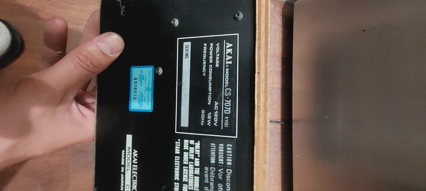 AKAI CS-707D Stereo Cassette Deck - photo 4