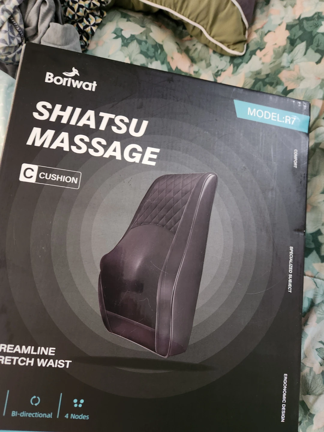 Boriwat Shiatsu Massage Cushion R7 Black