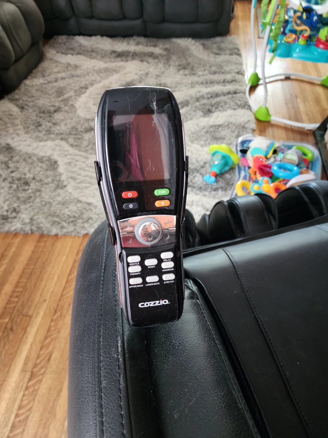 Cozzia Black Leather Massage Chair - photo 4