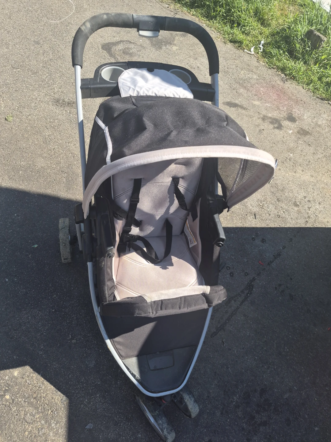 Baby Stroller - Black & Pink