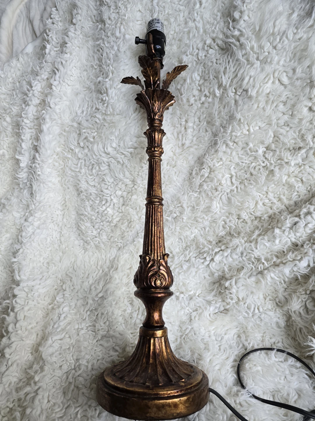 Vintage Ornate Table Lamp Base Only