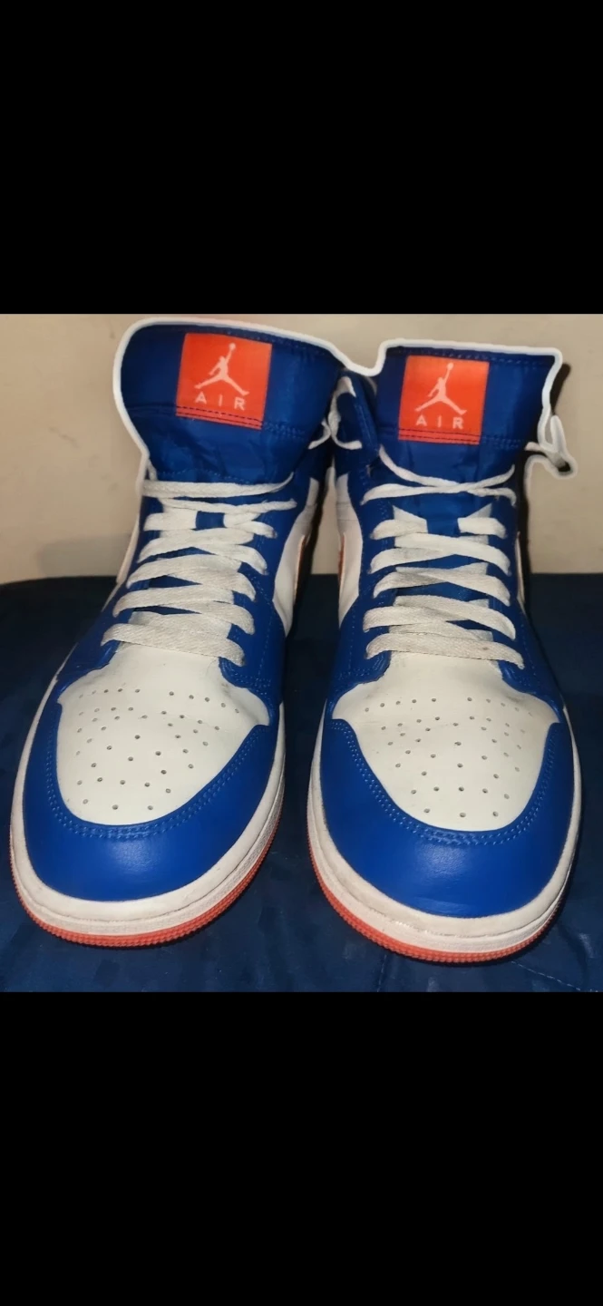 Air Jordan 1 Mid 'Knicks' (Game Royal / Rush Orange)