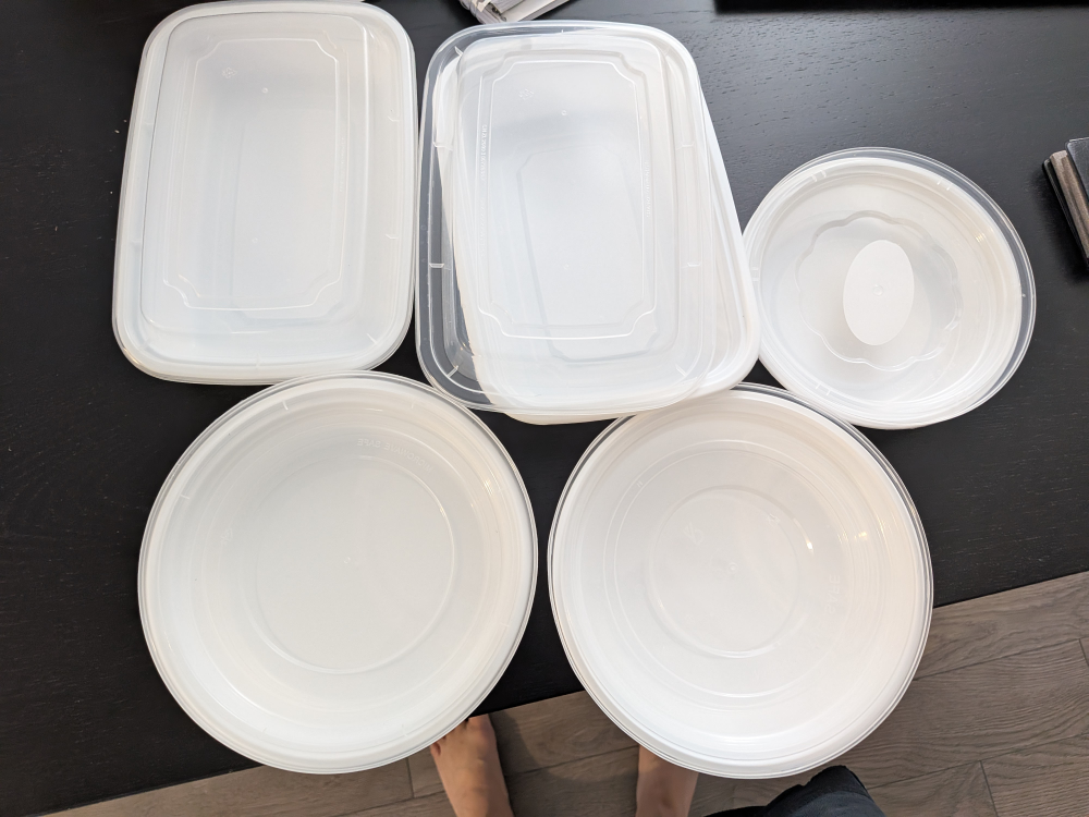Plastic Food Storage Containers (Set of 5)