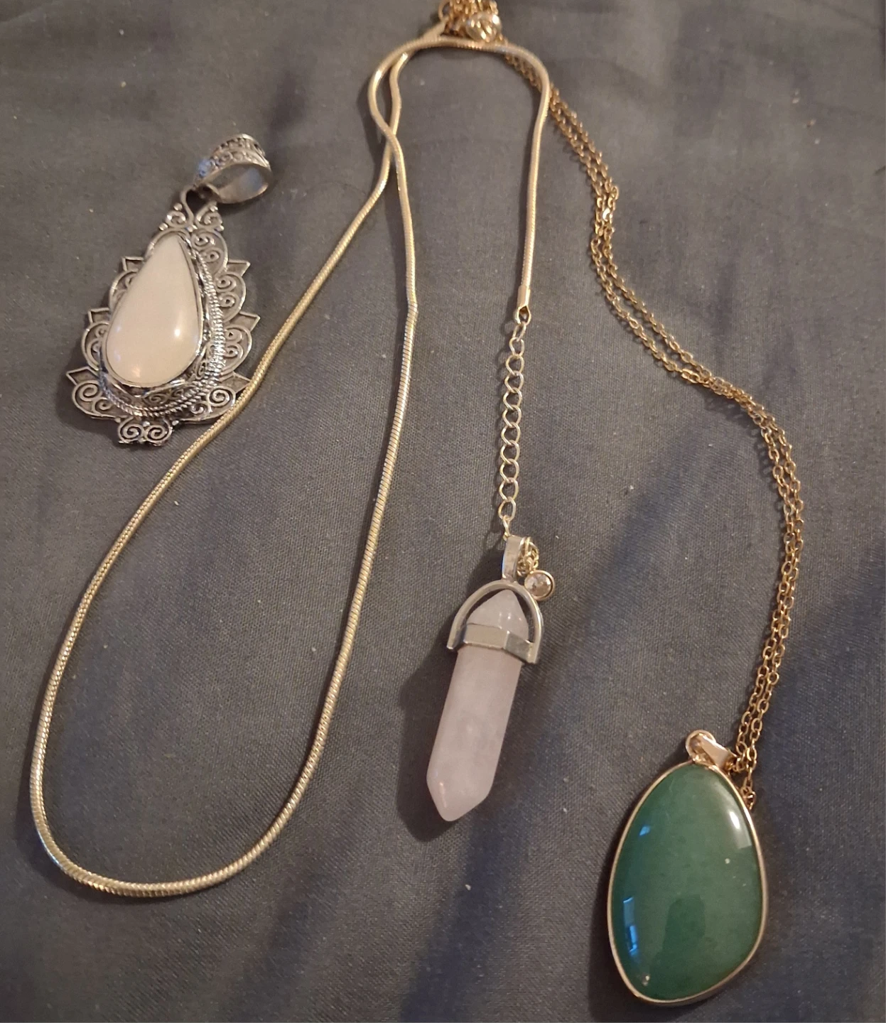 Assorted Gemstone Pendants with Chains