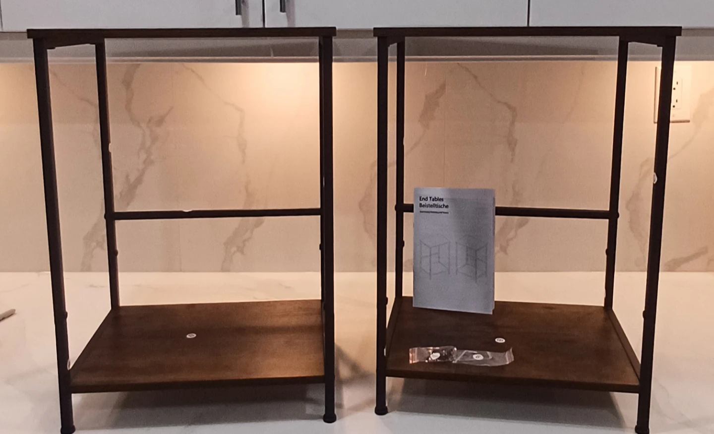 Two Industrial Style End Tables