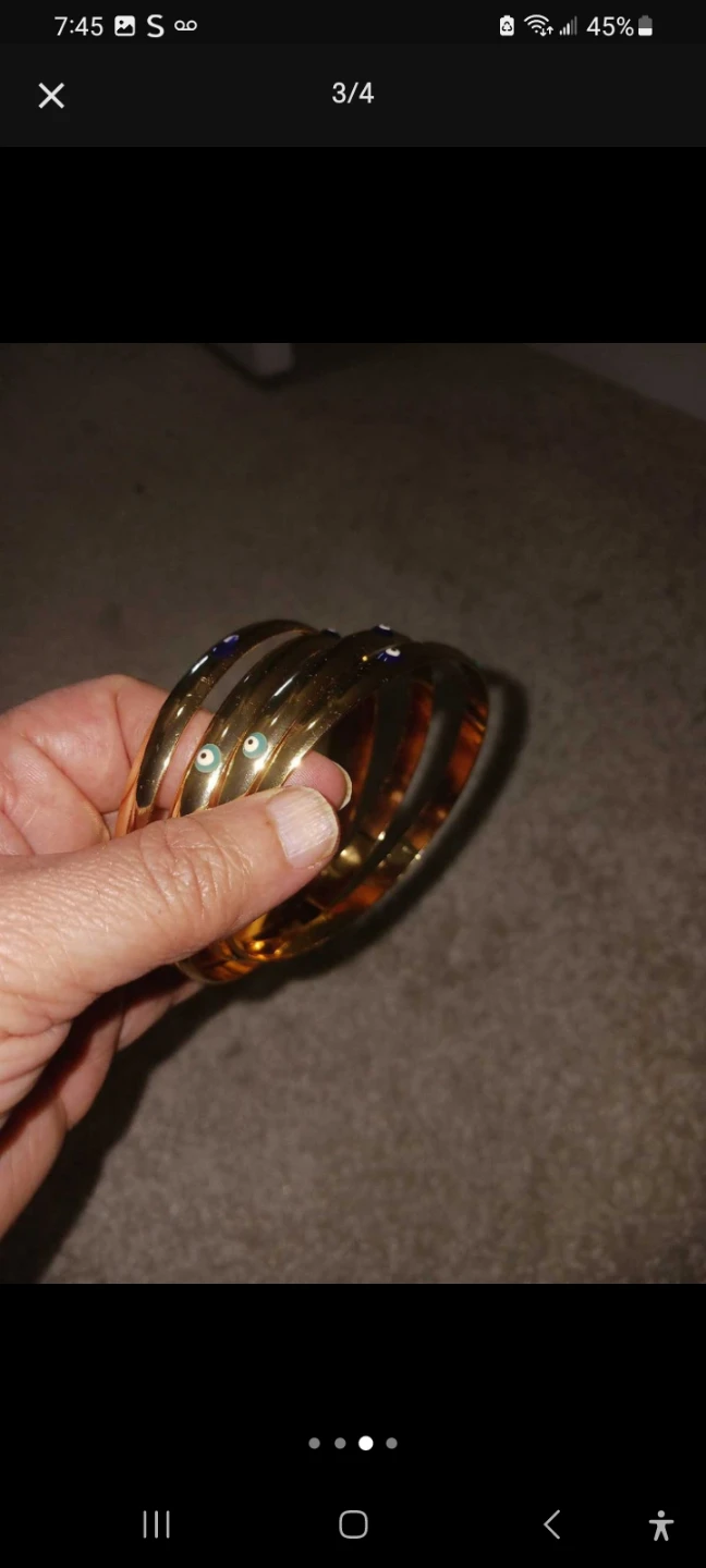 Set of 4 Evil Eye Bangles - photo 2
