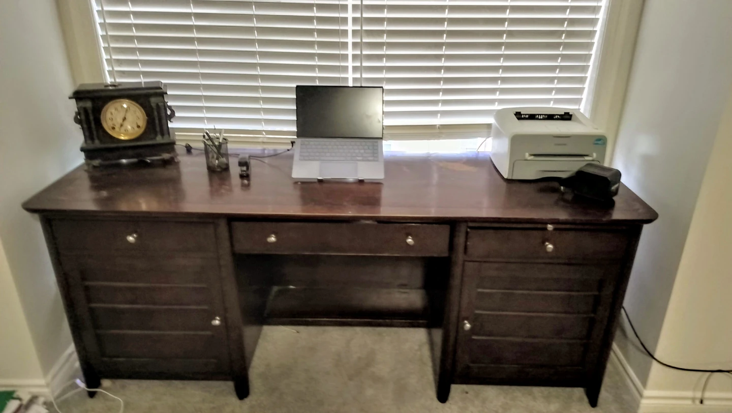 Dark Wood Executive Desk