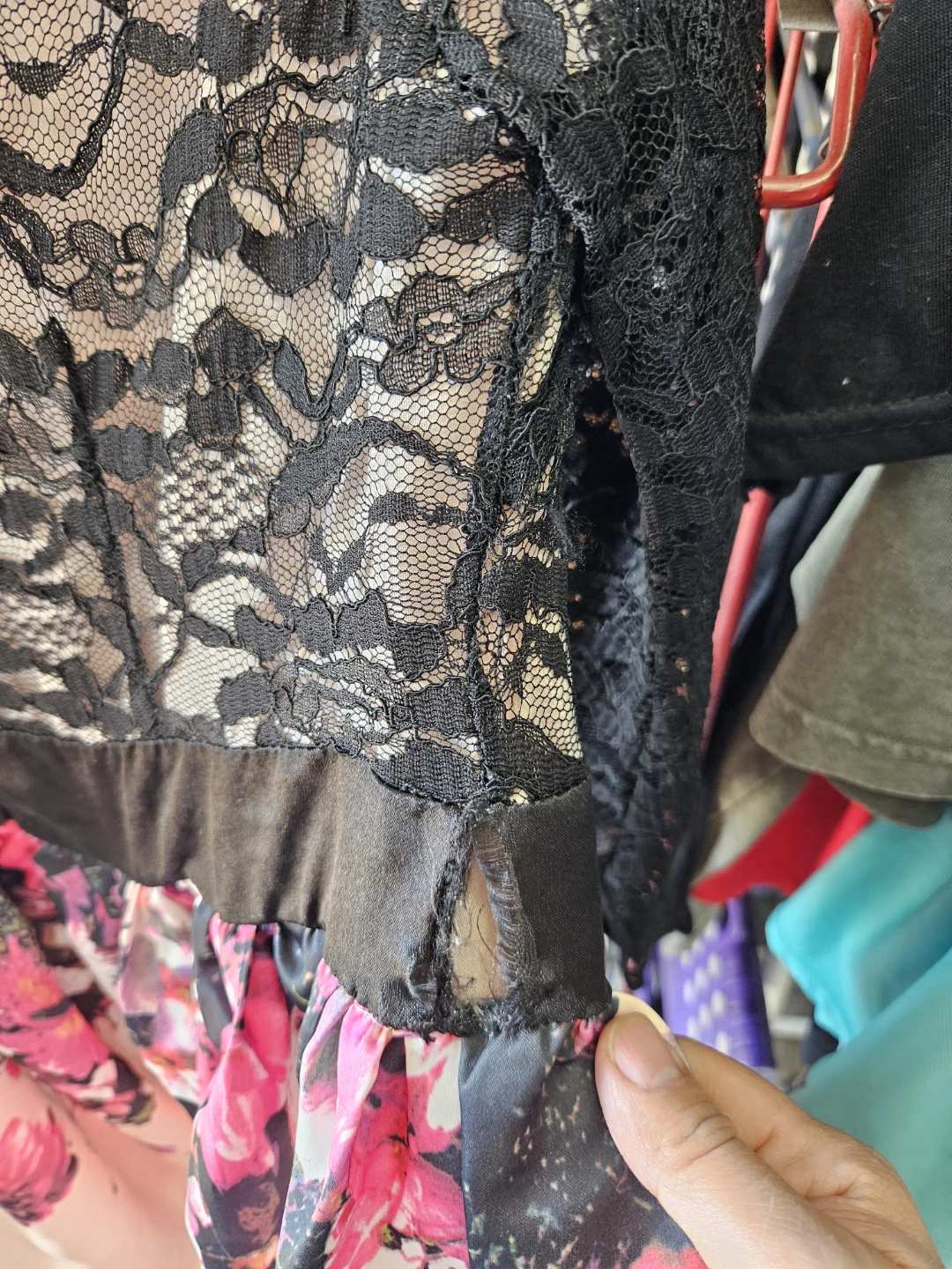 Black Lace Floral Dress - photo 3