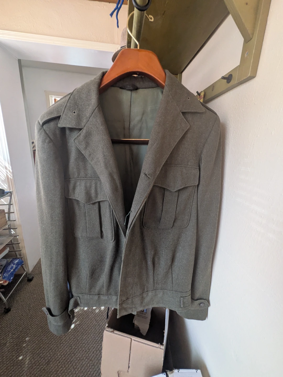 Olive Green Military Style Jacket