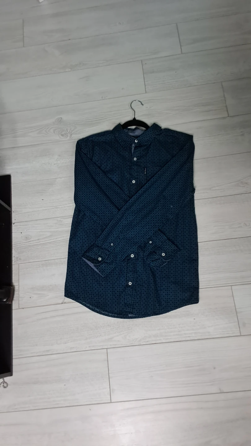 Ben Sherman Men's Blue Patterned Button-Up Shirt
