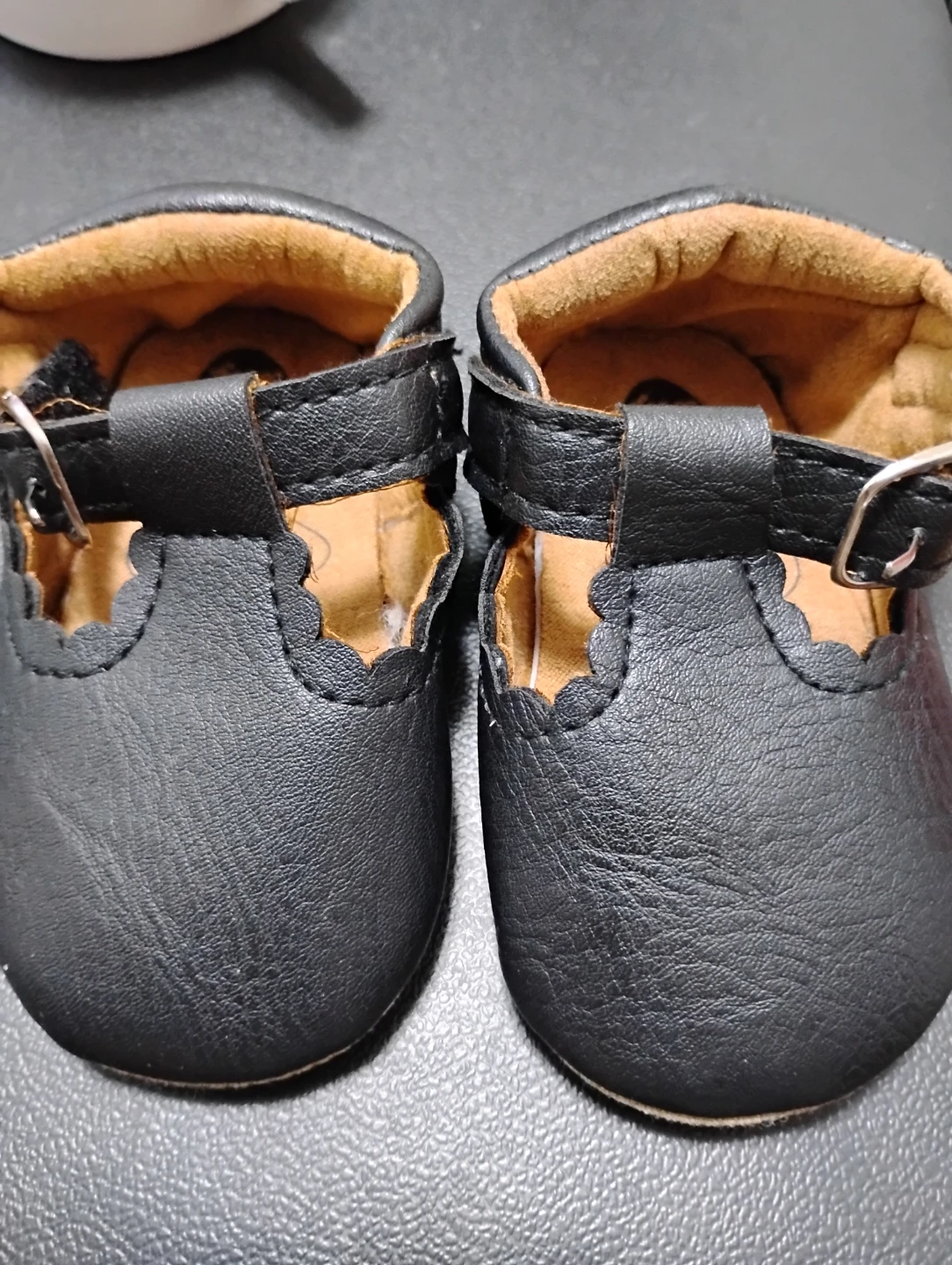 Myggpp Baby T-Strap Flats - Black Size3