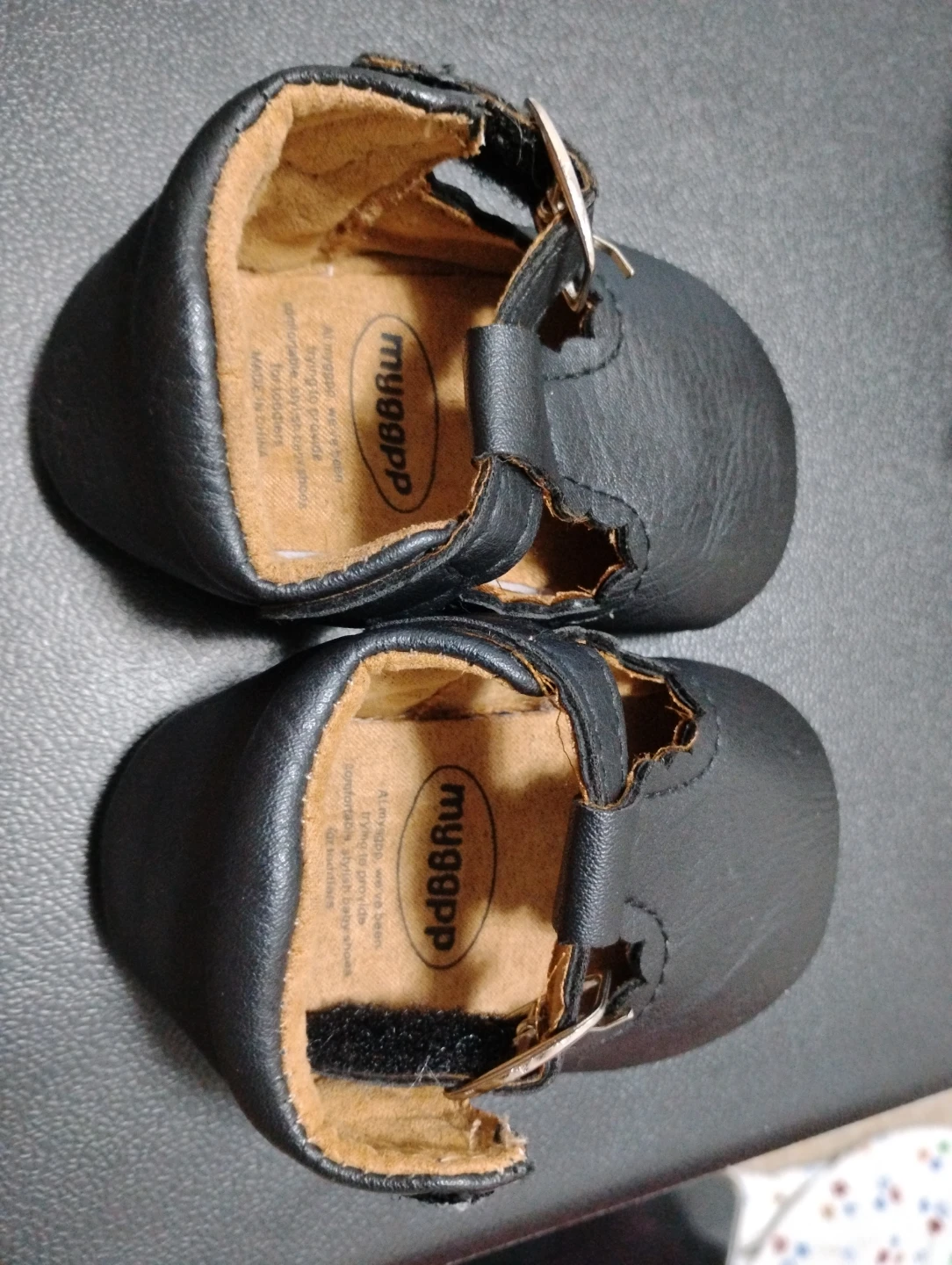 Myggpp Baby T-Strap Flats - Black Size3 - photo 2