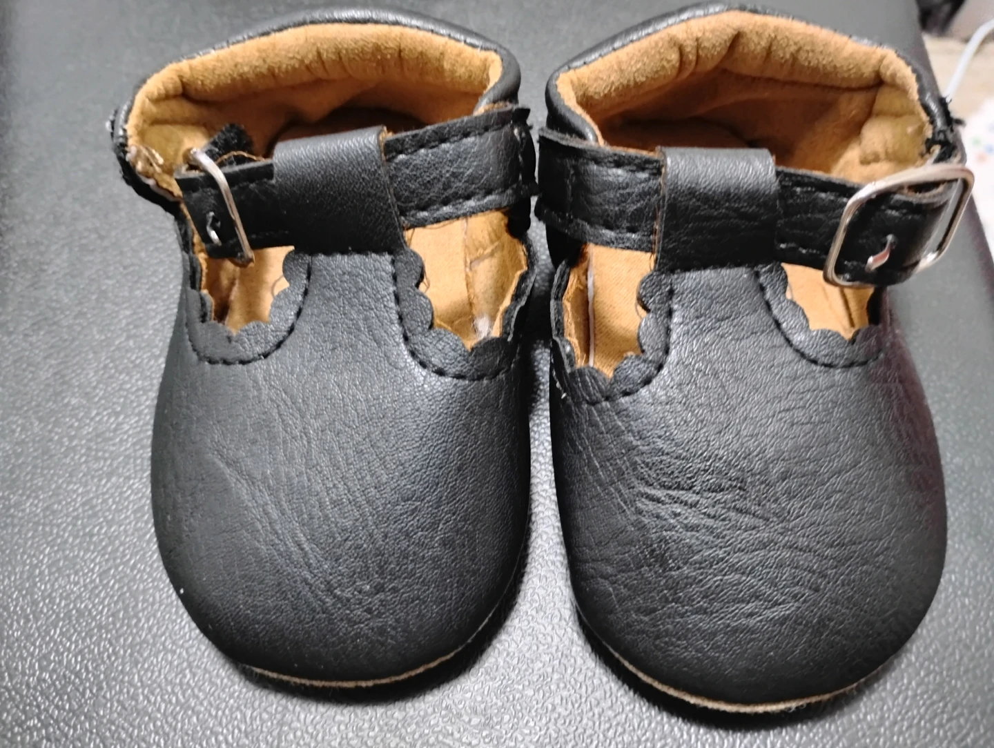 Myggpp Baby T-Strap Flats - Black Size3 - photo 3