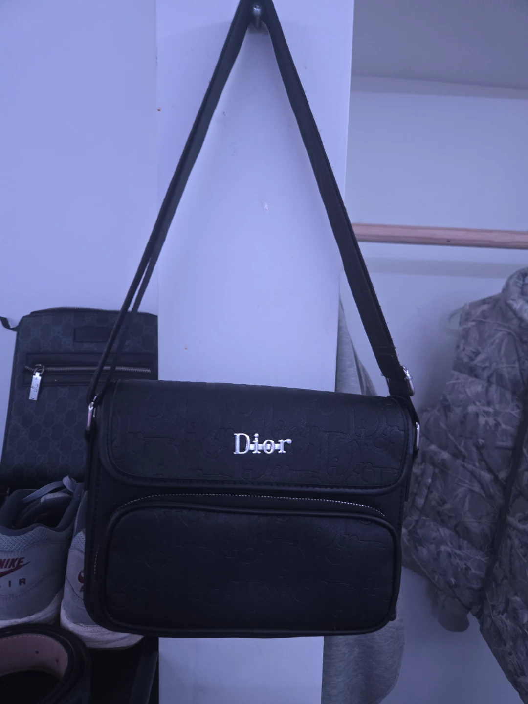 Dior Black Monogram Shoulder Bag