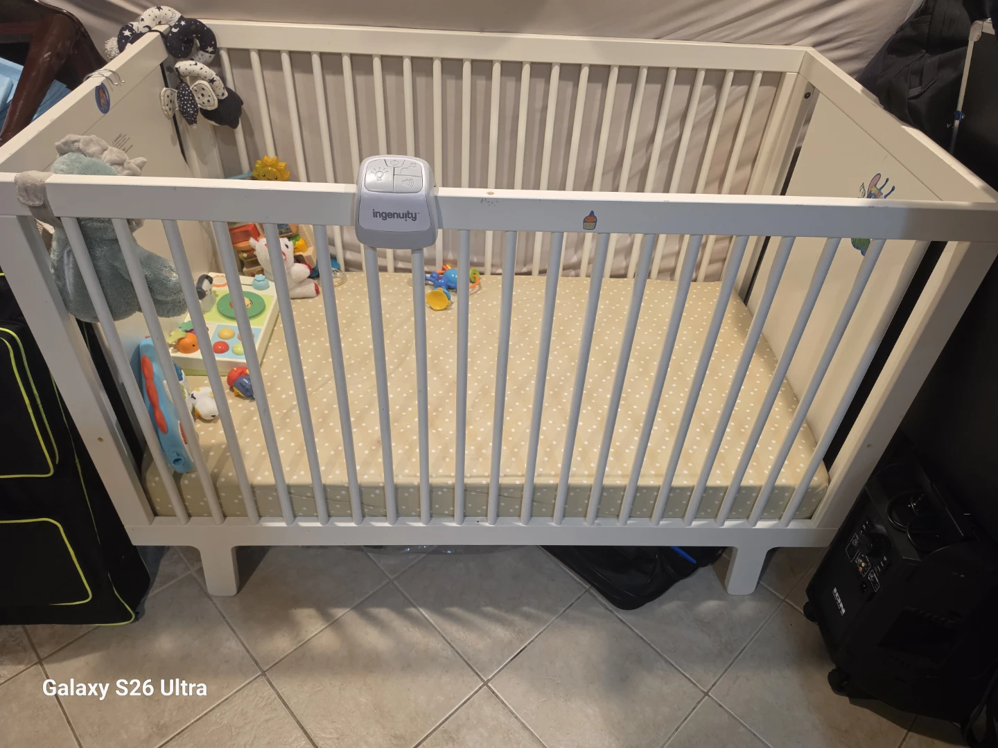 Ingenuity White Baby Crib with Mattress