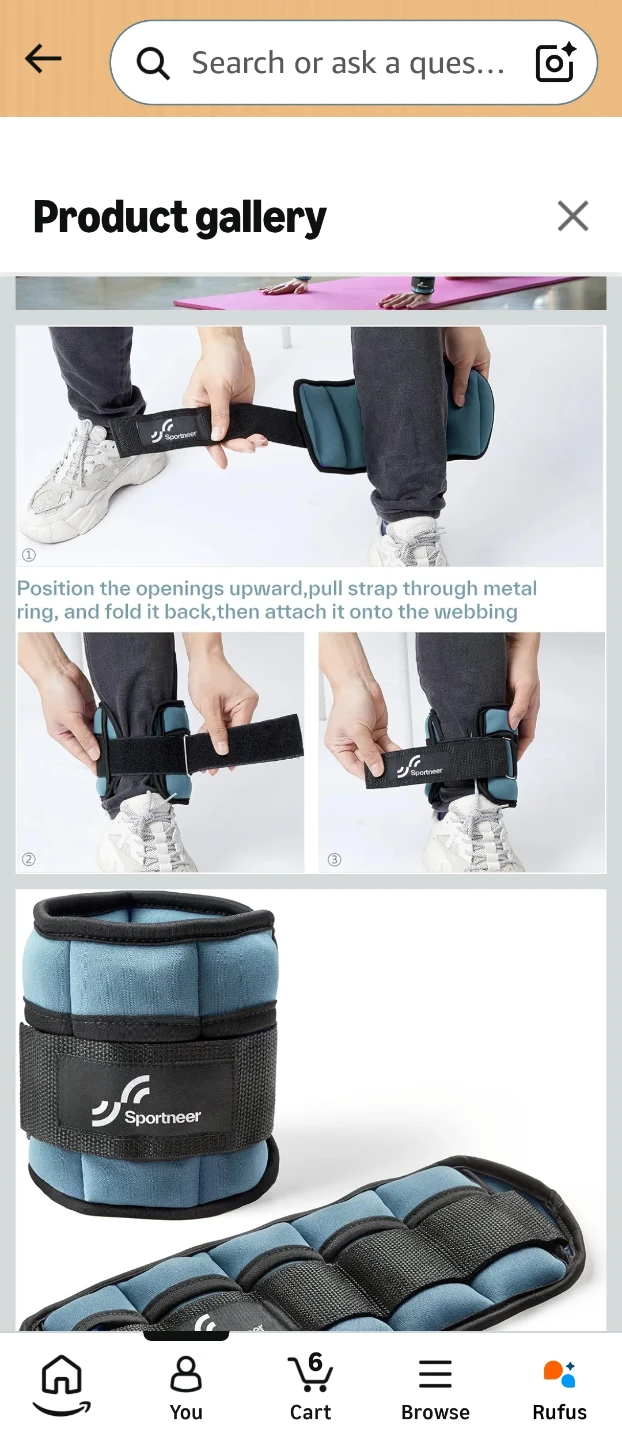 Sportneer Ankle Weights - 10 LBS Set - photo 4