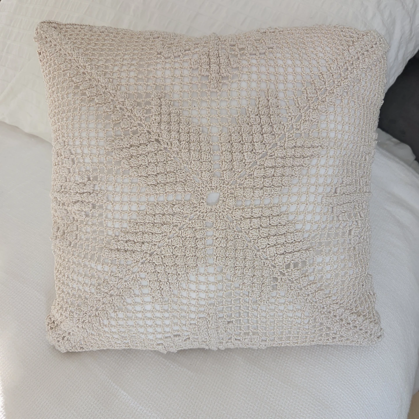 Crocheted Throw Pillow Cover - photo 4