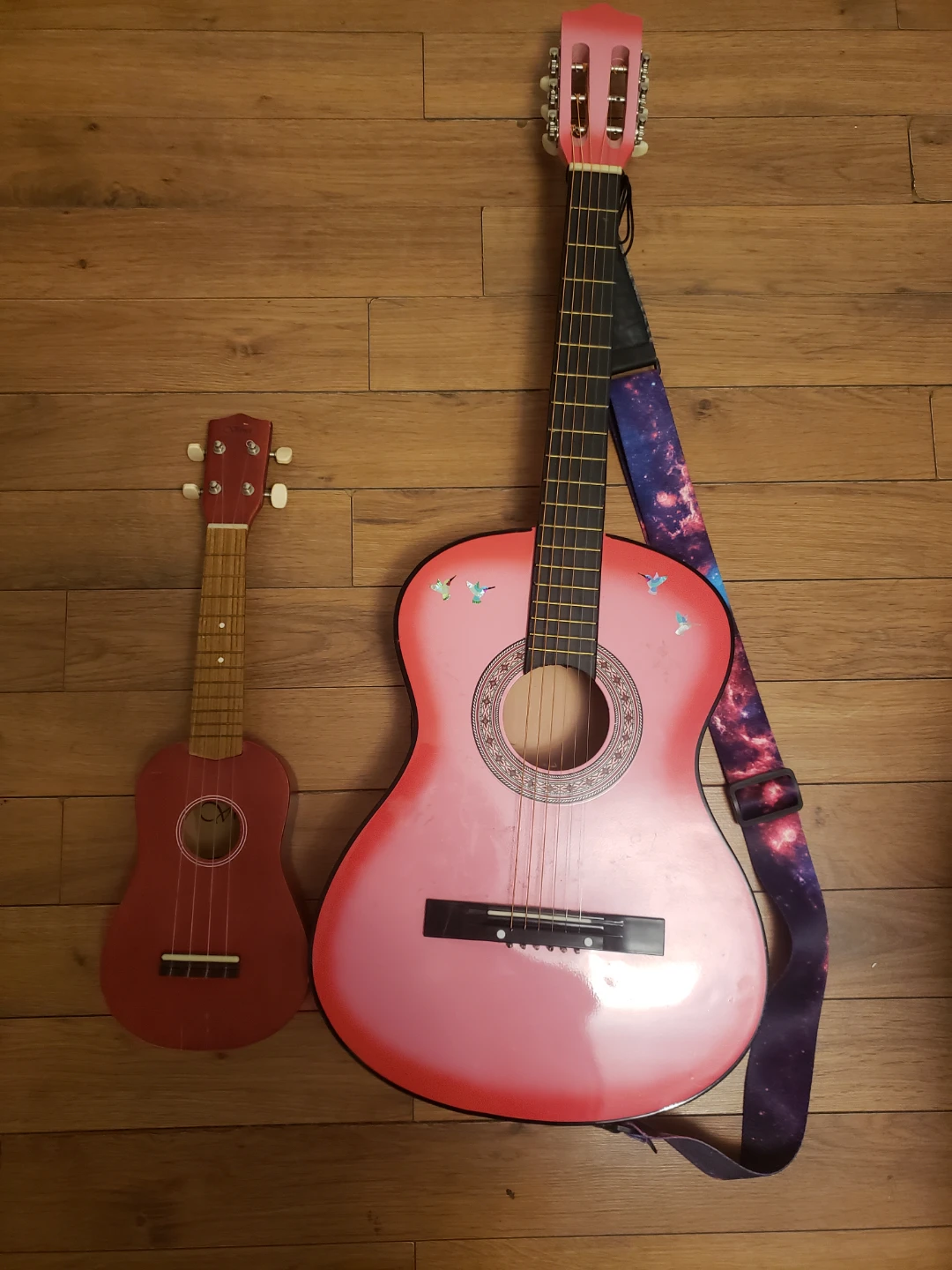 Child guitar and ukulele lot