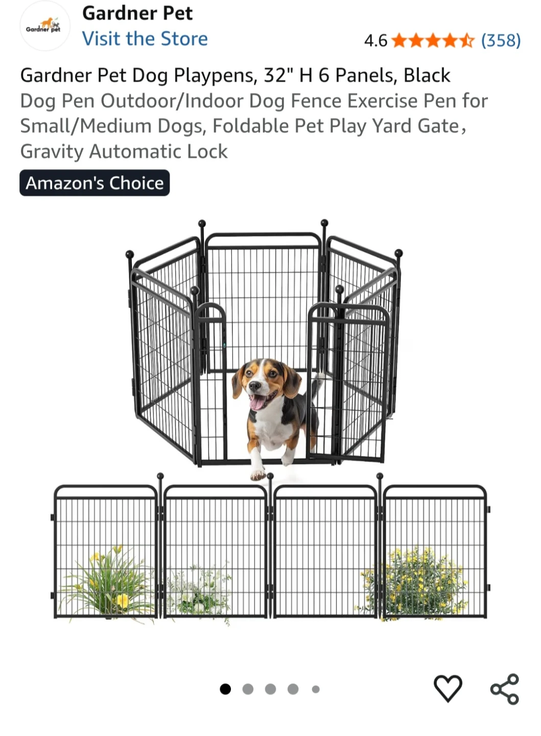 Pet Dog Playpen 6 Panels - photo 2