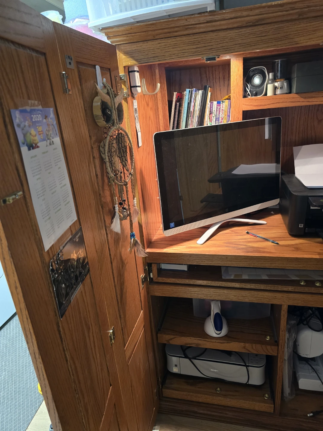 Wooden Computer Desk with doors - photo 4
