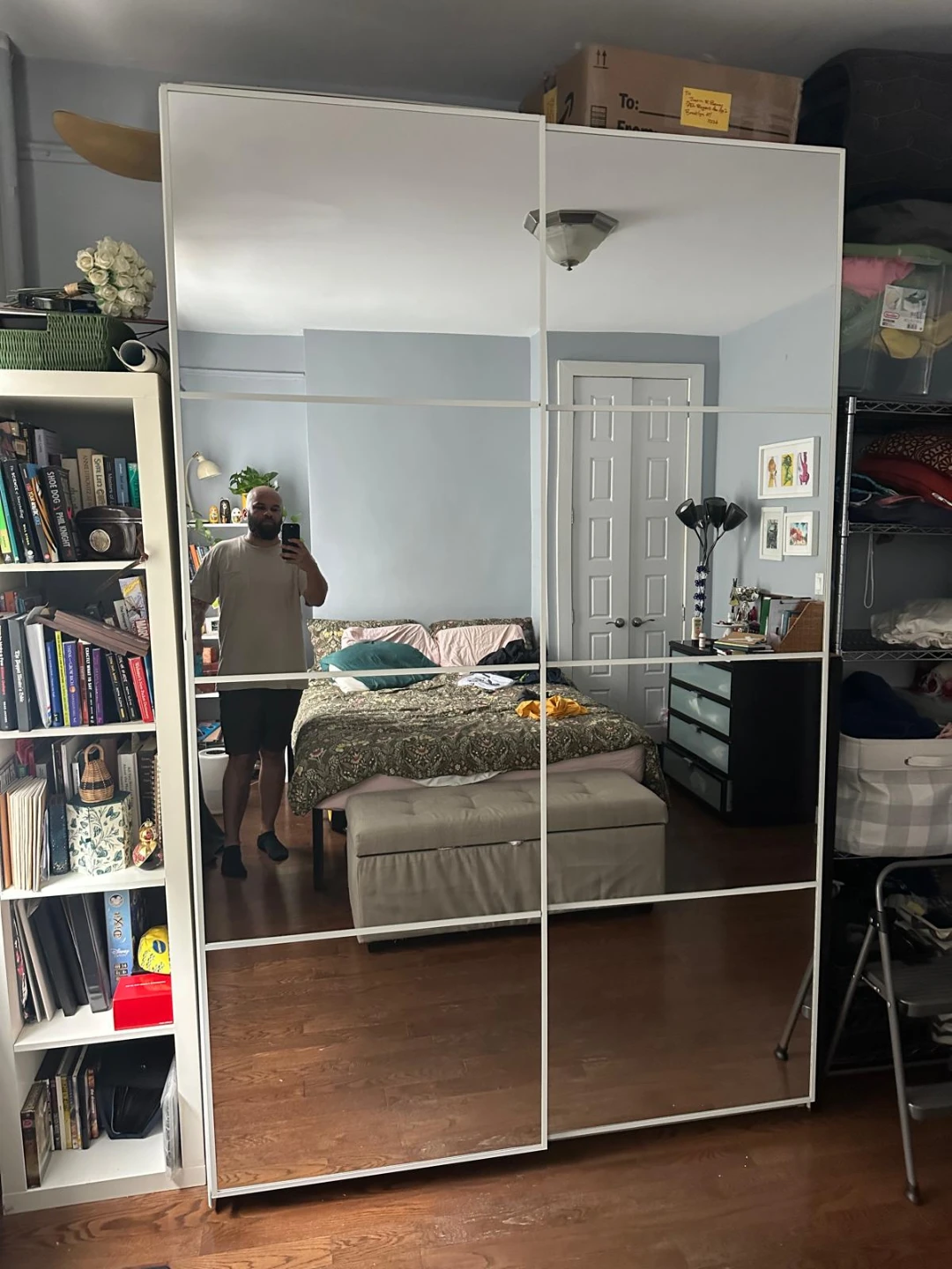 White Wardrobe with Mirrored Doors - photo 5
