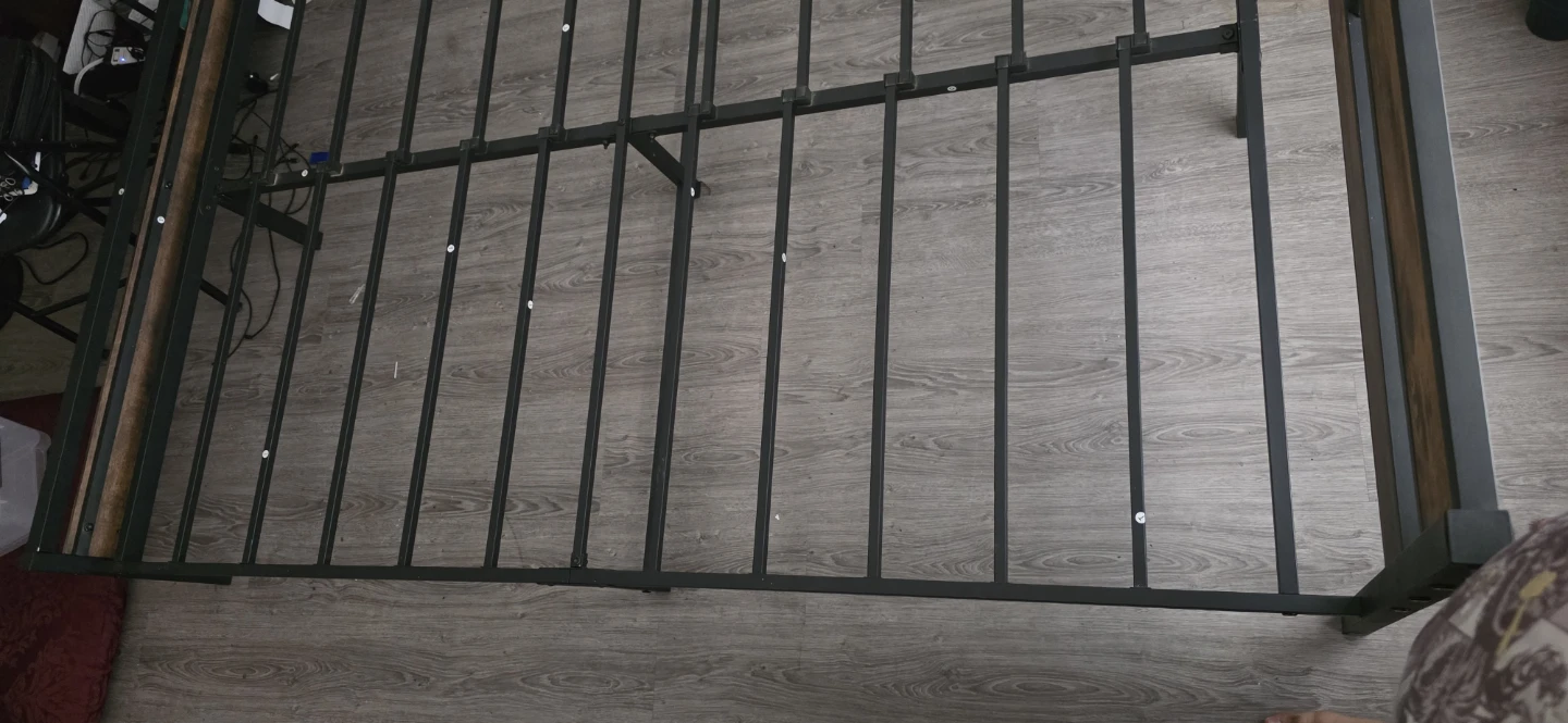 Metal Bed Frame with Wood Accents - photo 2