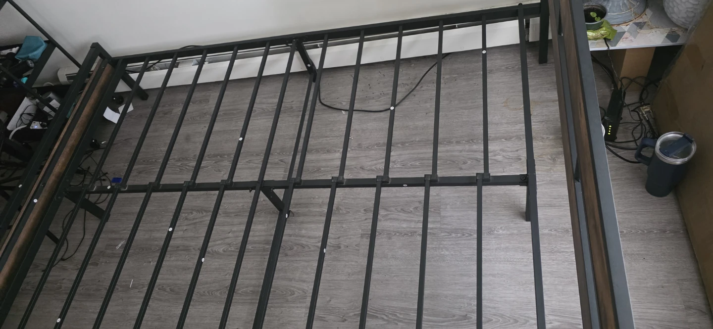 Metal Bed Frame with Wood Accents - photo 3
