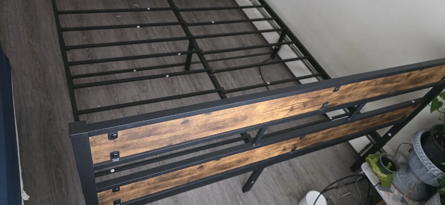 Metal Bed Frame with Wood Accents - photo 4
