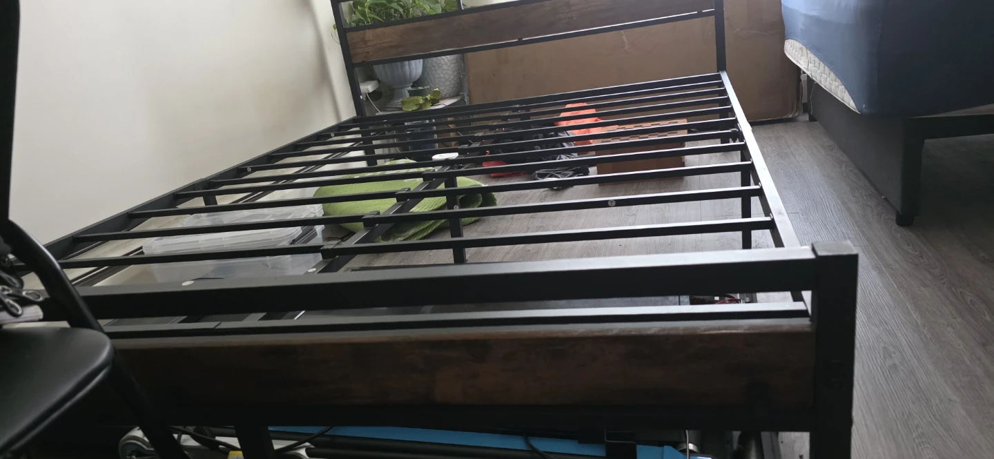 Metal Bed Frame with Wood Accents - photo 5